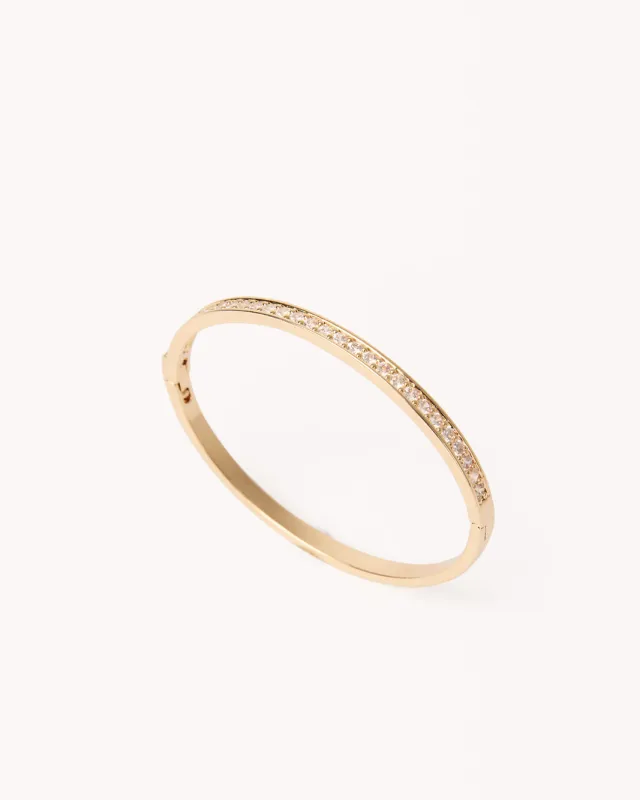 KAIYA BANGLE - GOLD PLATED 14K-DIAMANTE sold by Billini
