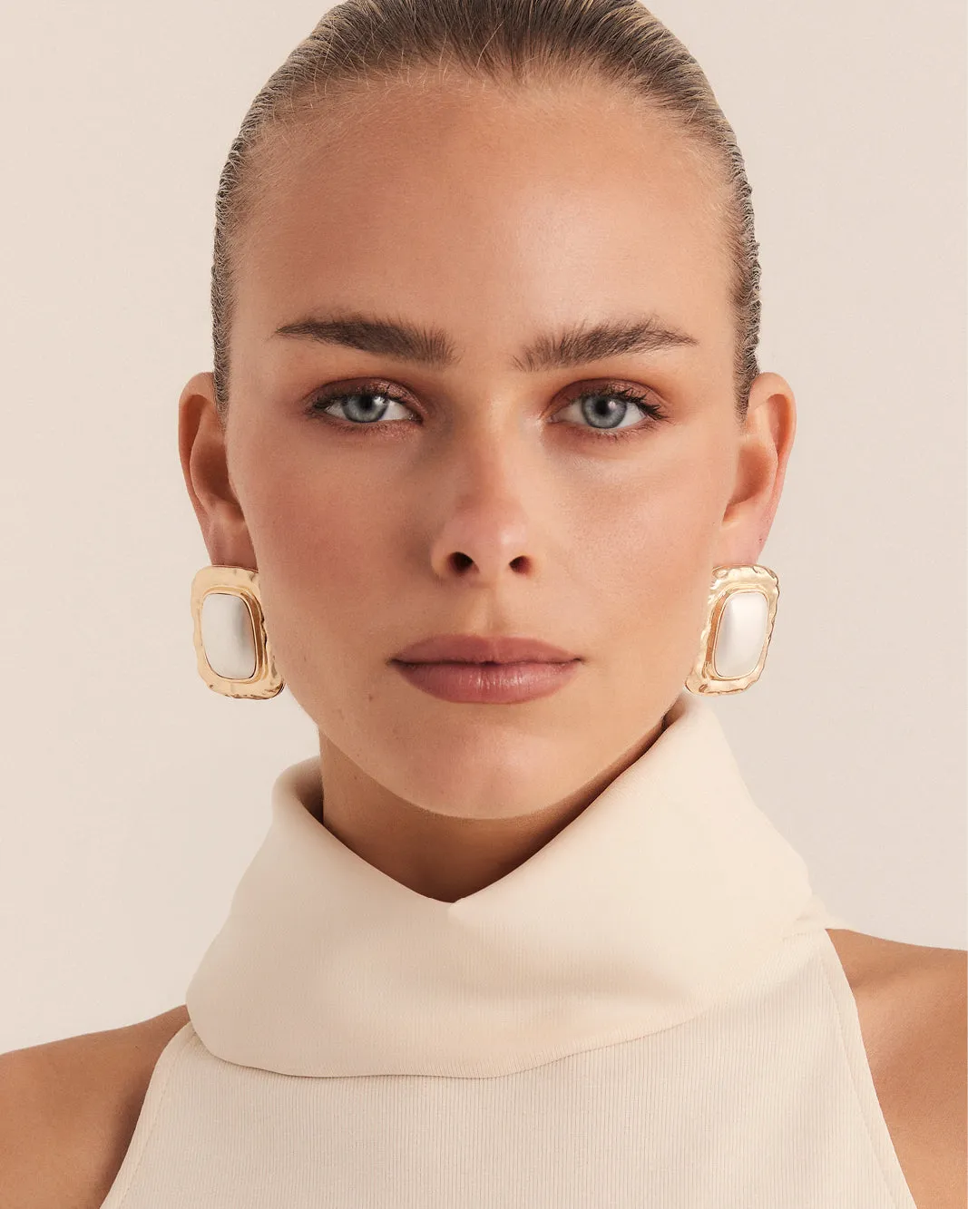 OPHELIA EARRINGS - GOLD-PEARL sold by Billini product image thumbnail 4