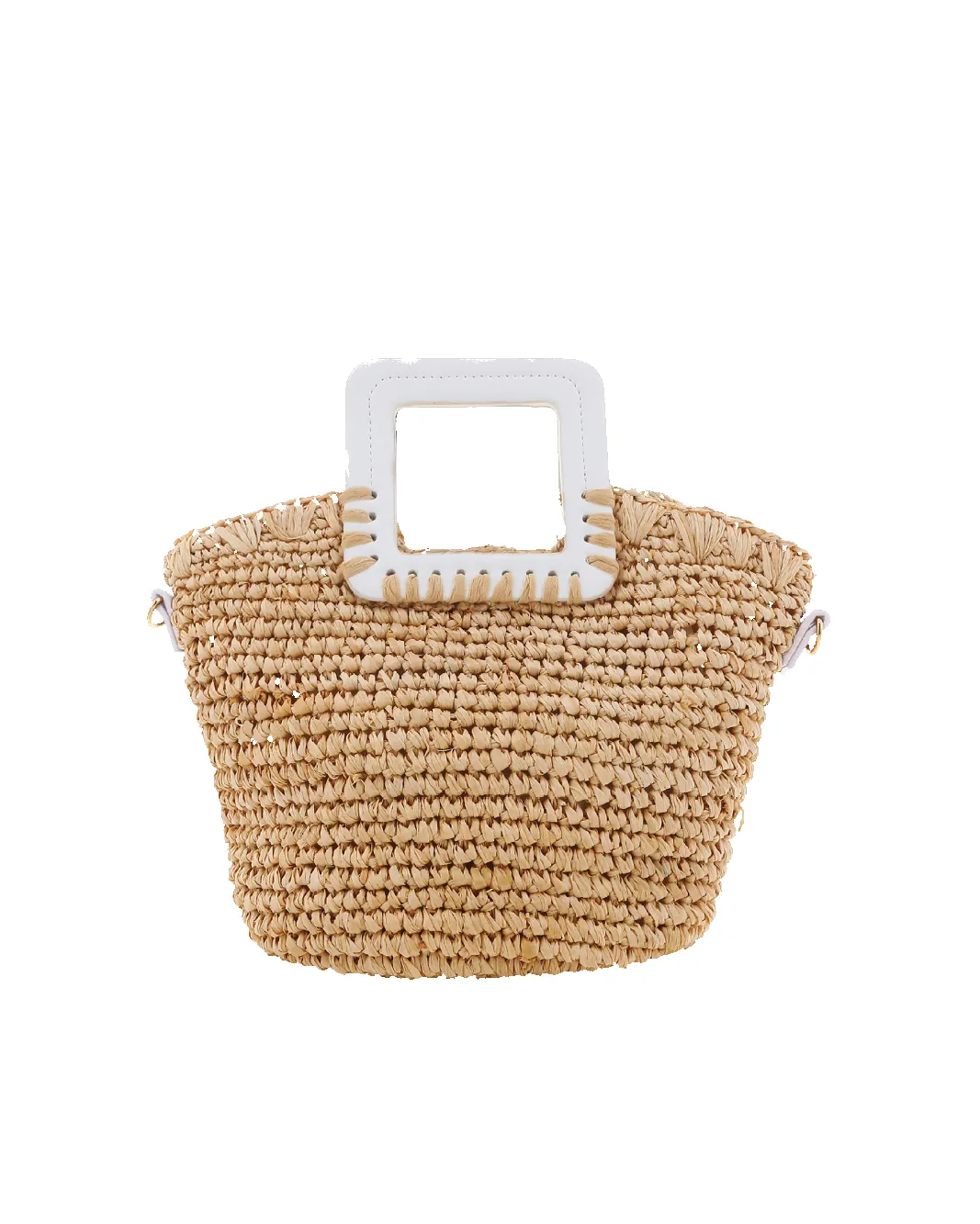 EVIE HANDLE BAG - NATURAL RAFFIA-WHITE sold by Billini product image thumbnail 4