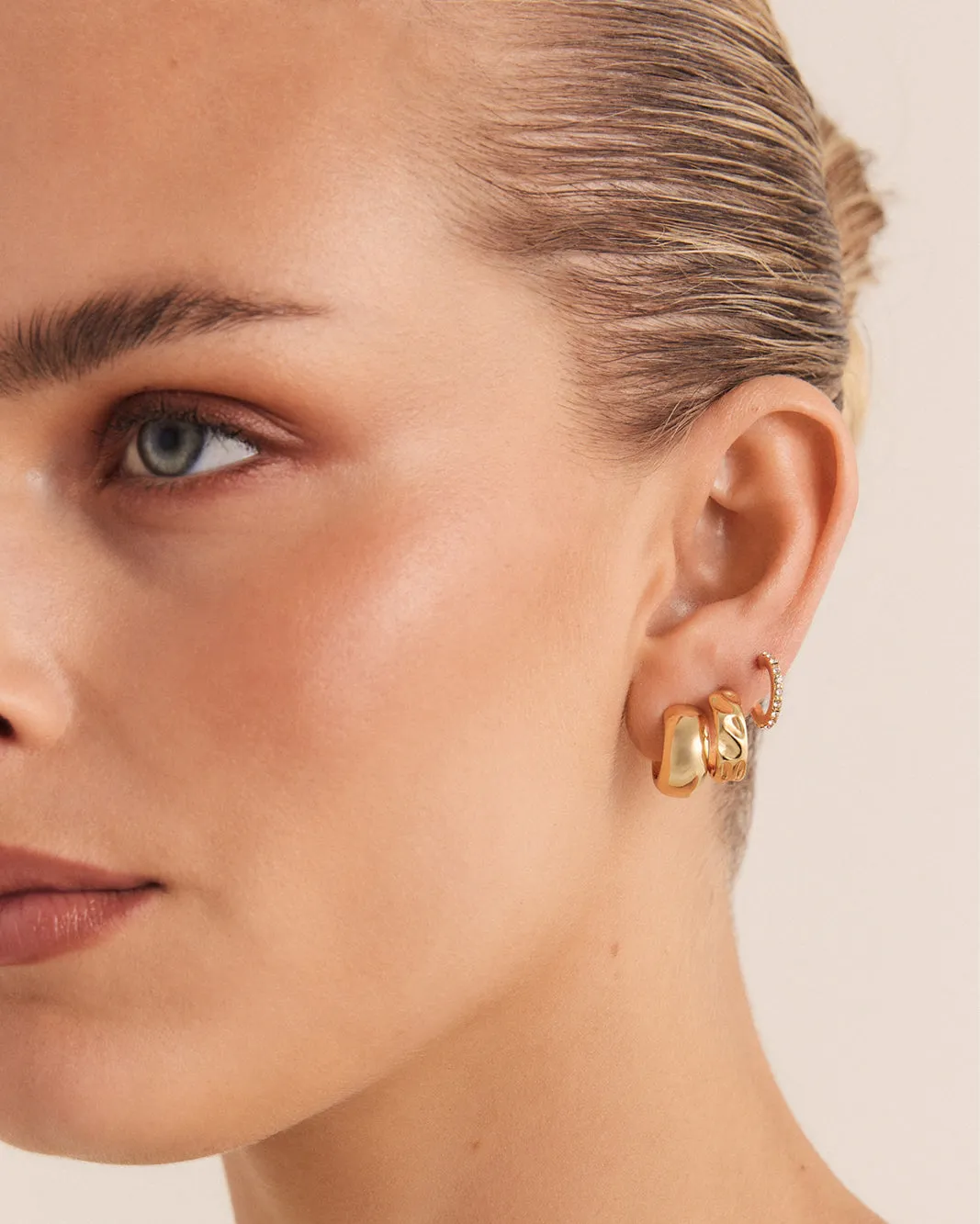 LUCY 3 PACK EARRINGS - GOLD PLATED 18K sold by Billini