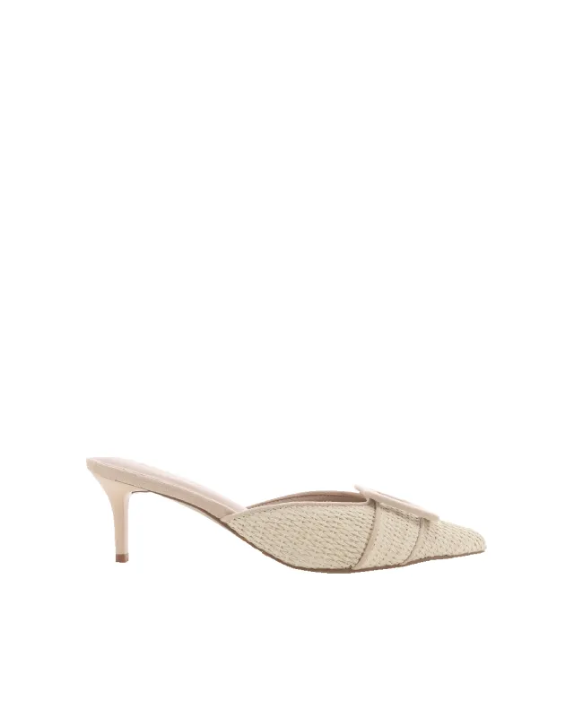 YORKIE - NATURAL RAFFIA-WHEAT SUEDE sold by Billini