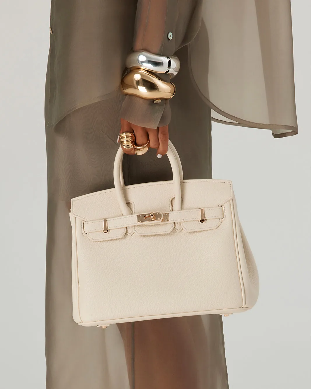 HAMPTON HANDLE BAG - CREAM PEBBLE sold by Billini product image thumbnail 2