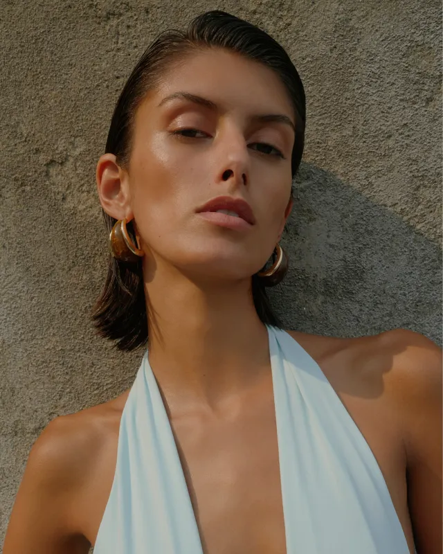 BETTY EARRINGS - GOLD-TOFFEE TORT made by Billini