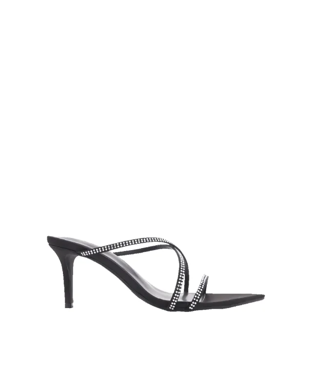 EFFY - BLACK SATIN-DIAMANTE sold by Billini