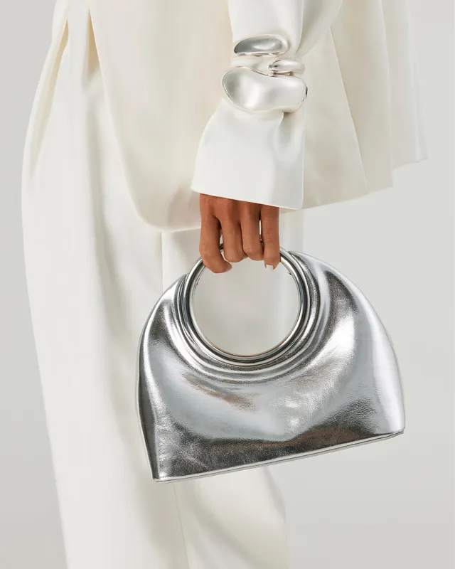 MONROE HANDLE BAG - SILVER METALLIC sold by Billini