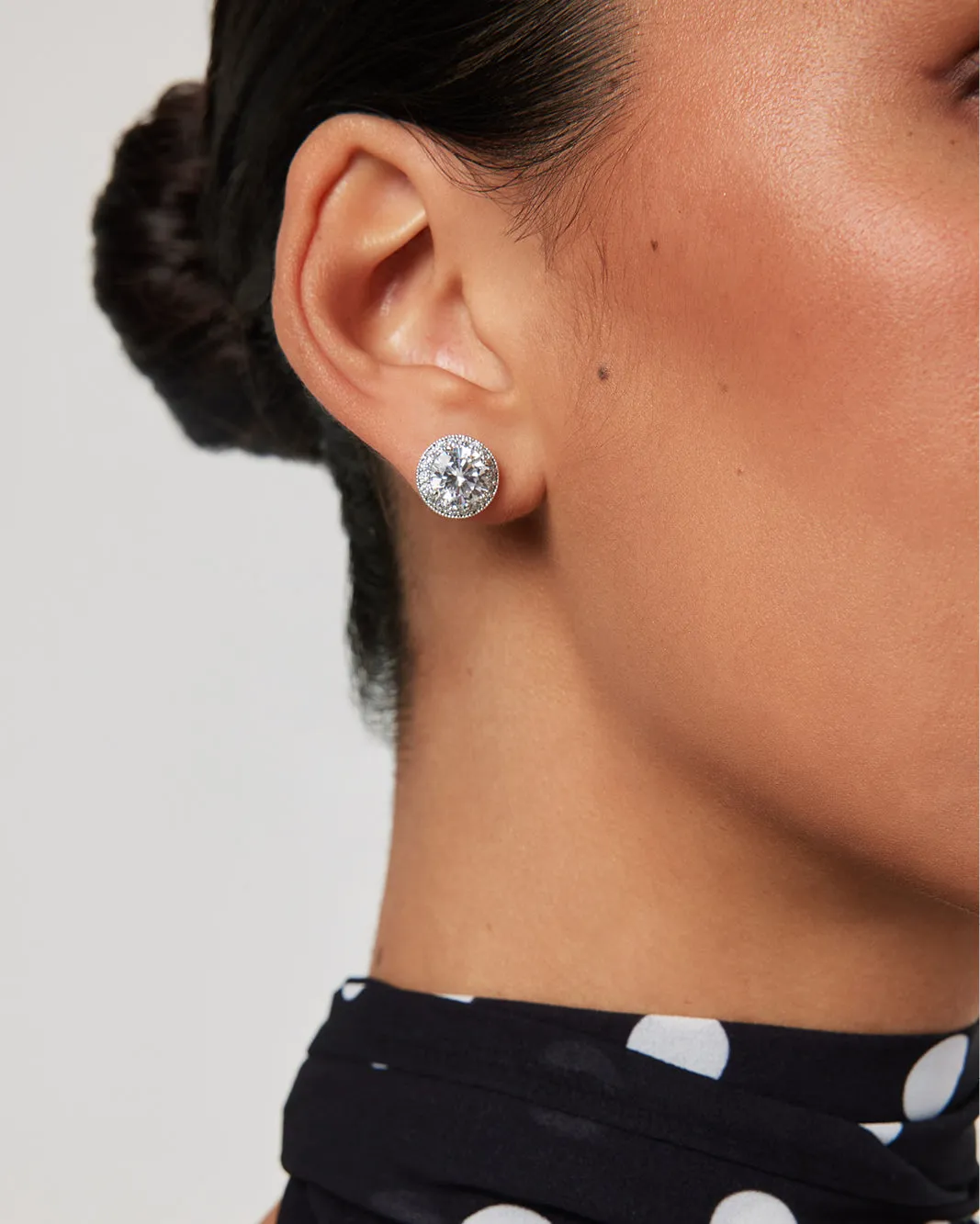 IMMY EARRINGS - SILVER-DIAMANTE sold by Billini product image thumbnail 2