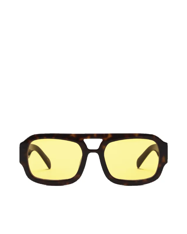 THE SUKI - DARK HAVANA TORT-YELLOW sold by Billini