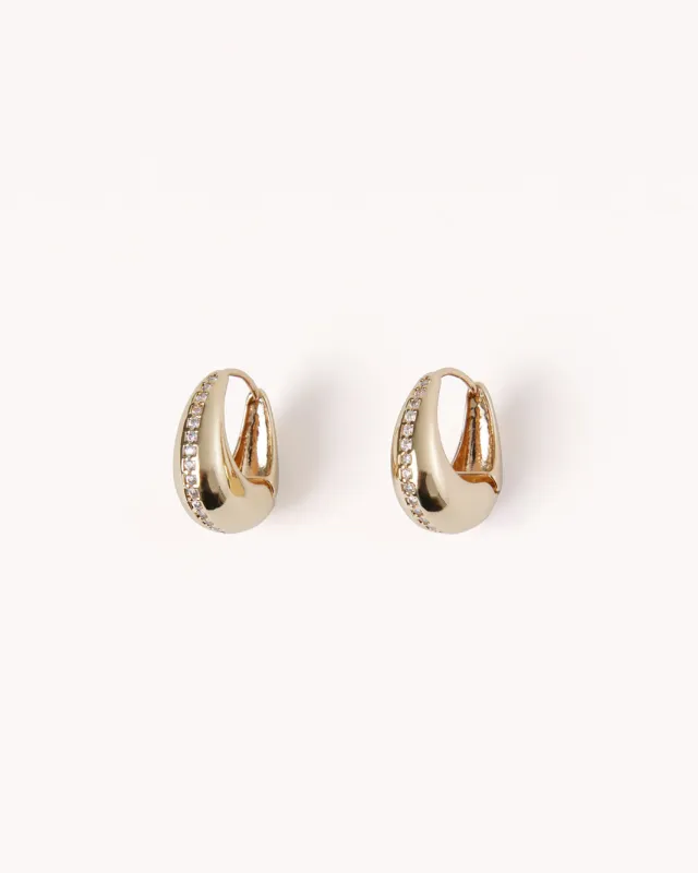 ROMI EARRINGS - GOLD-DIAMANTE sold by Billini