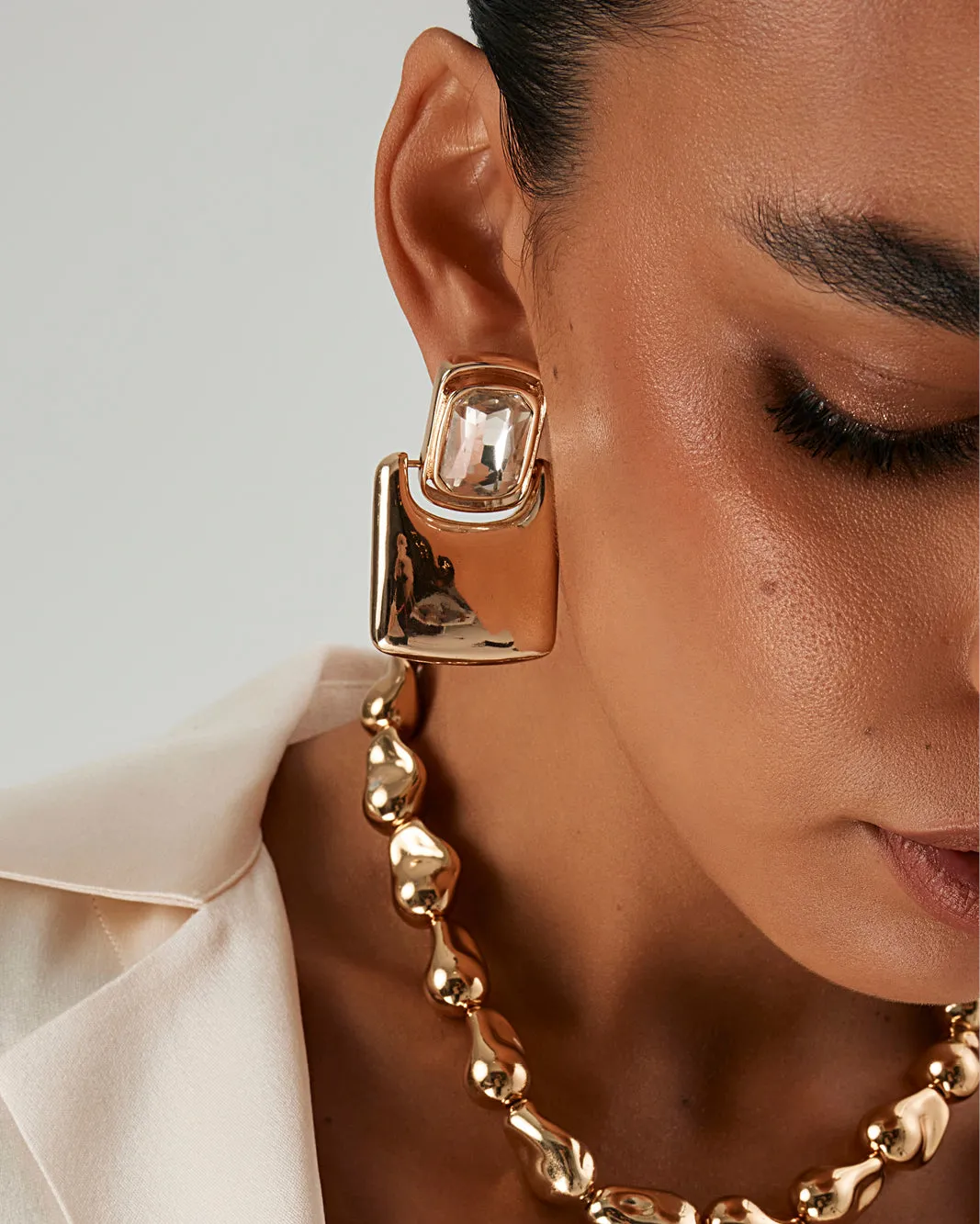 HANNAH EARRINGS - GOLD-DIAMANTE sold by Billini product image thumbnail 5