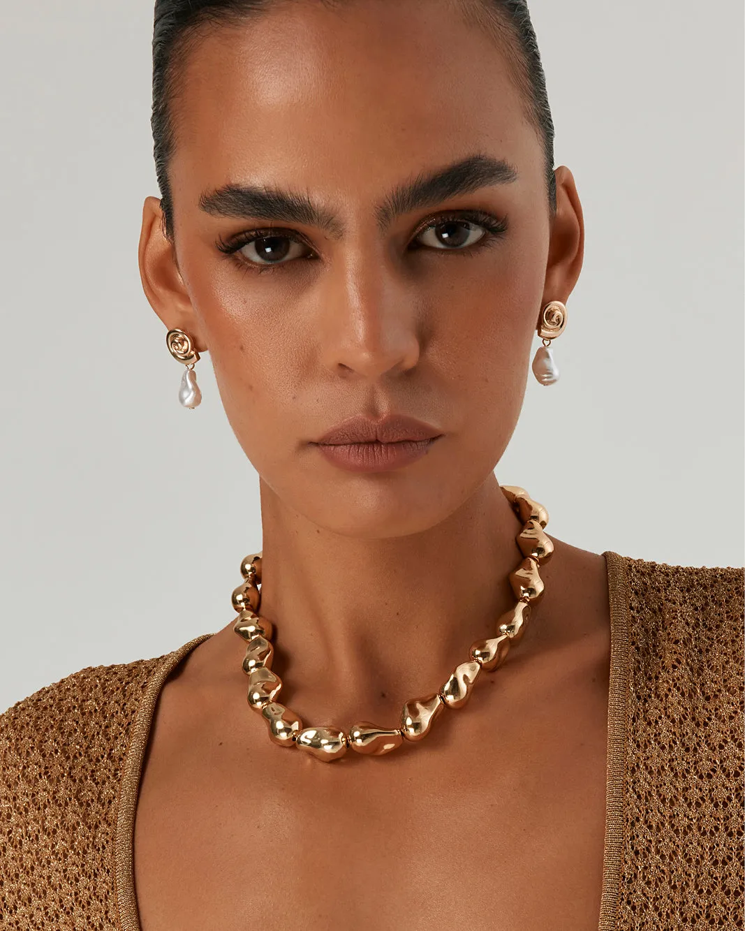 NOLA EARRNGS - GOLD-PEARL sold by Billini product image thumbnail 3