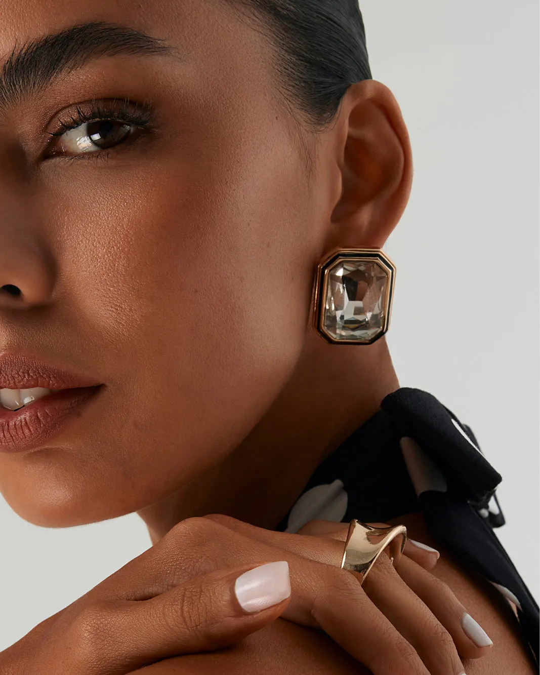 MARA EARRINGS - GOLD-DIAMANTE sold by Billini product image thumbnail 2