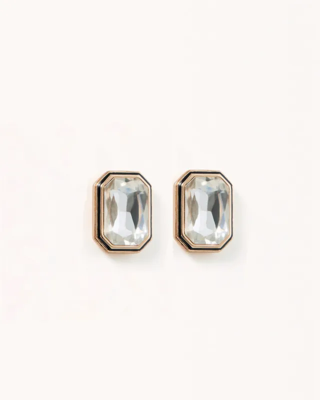 MARA EARRINGS - GOLD-DIAMANTE sold by Billini
