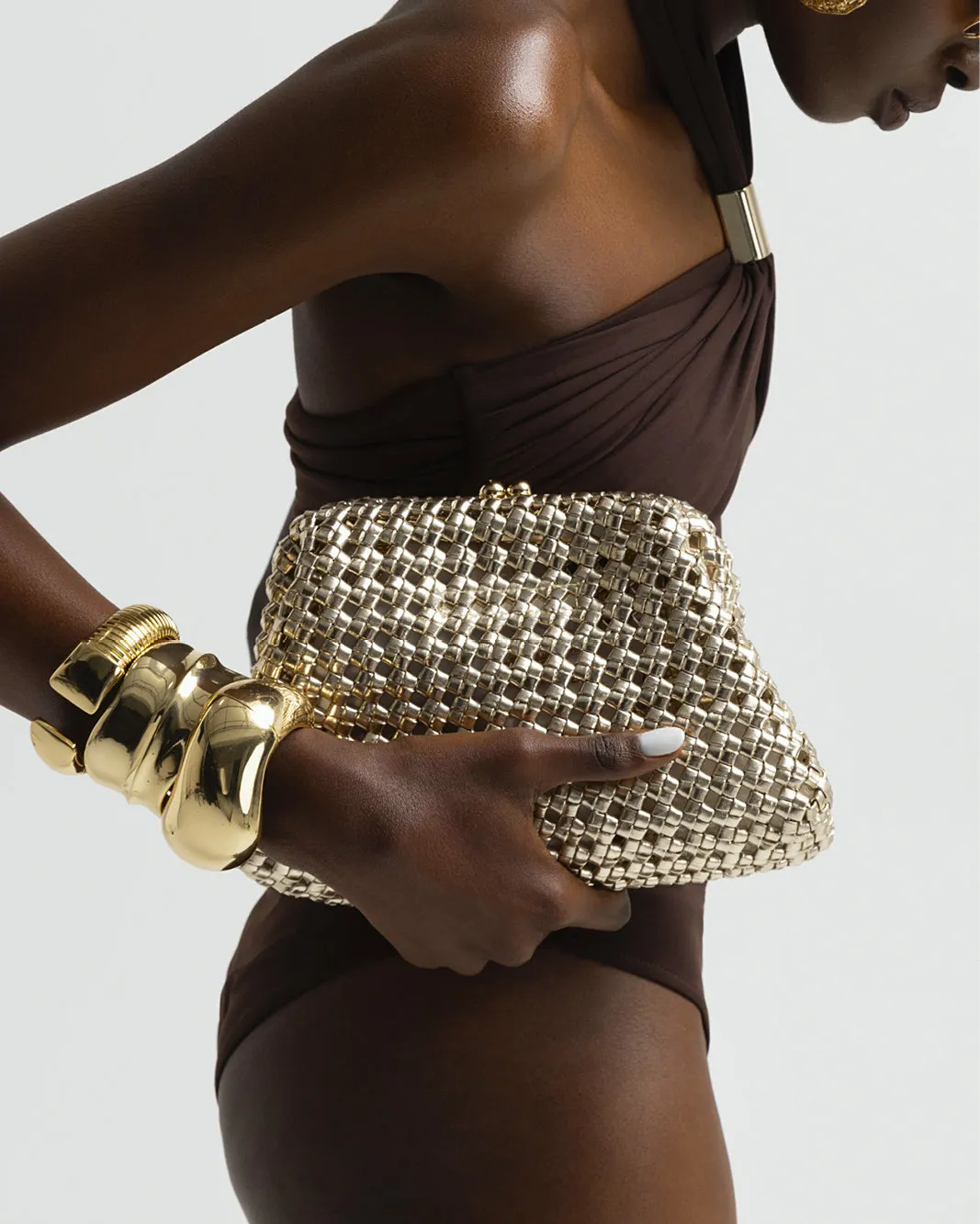 MADELINE CLUTCH BAG - GOLD METALLIC sold by Billini product image thumbnail 2