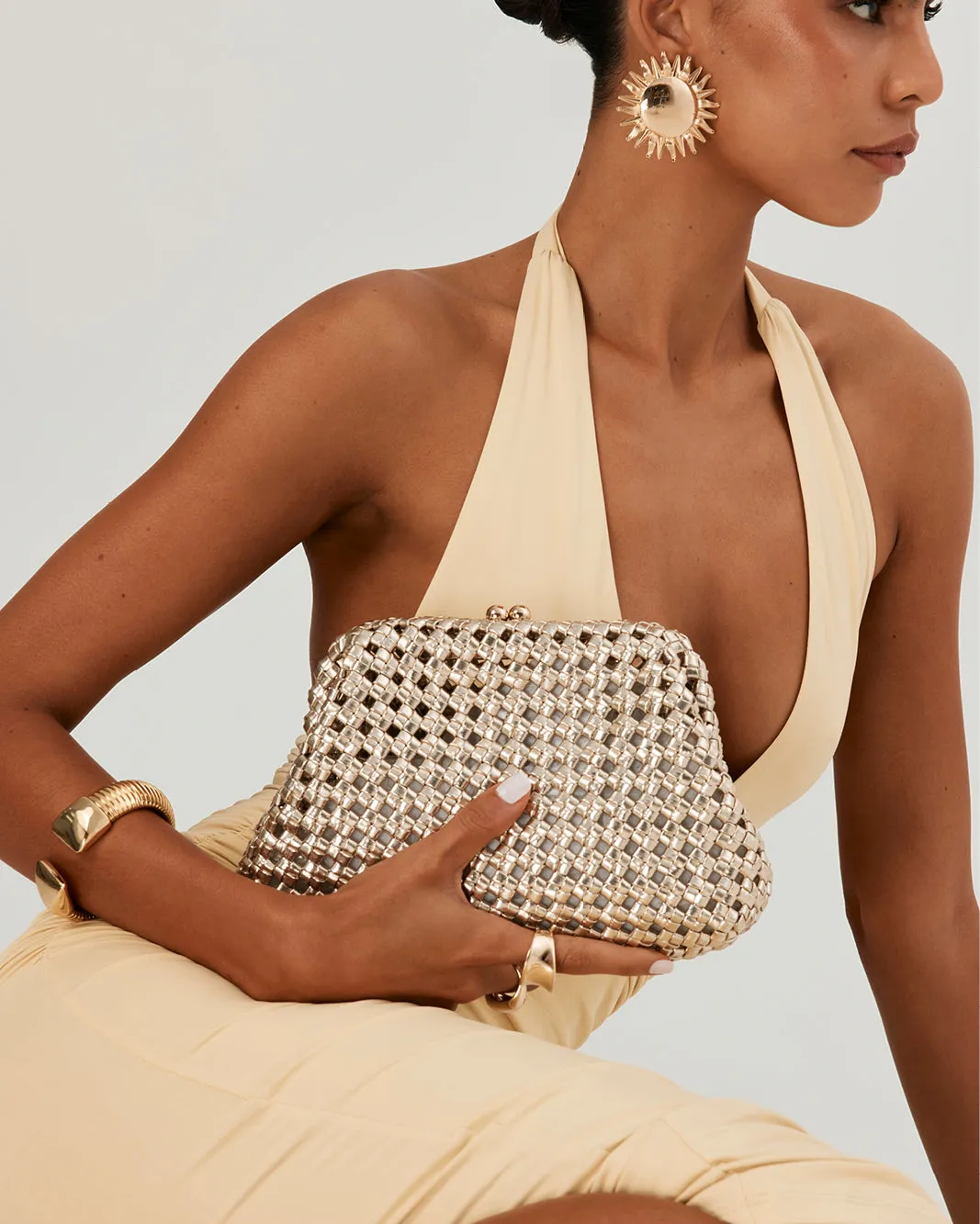 MADELINE CLUTCH BAG - GOLD METALLIC sold by Billini product image thumbnail 4