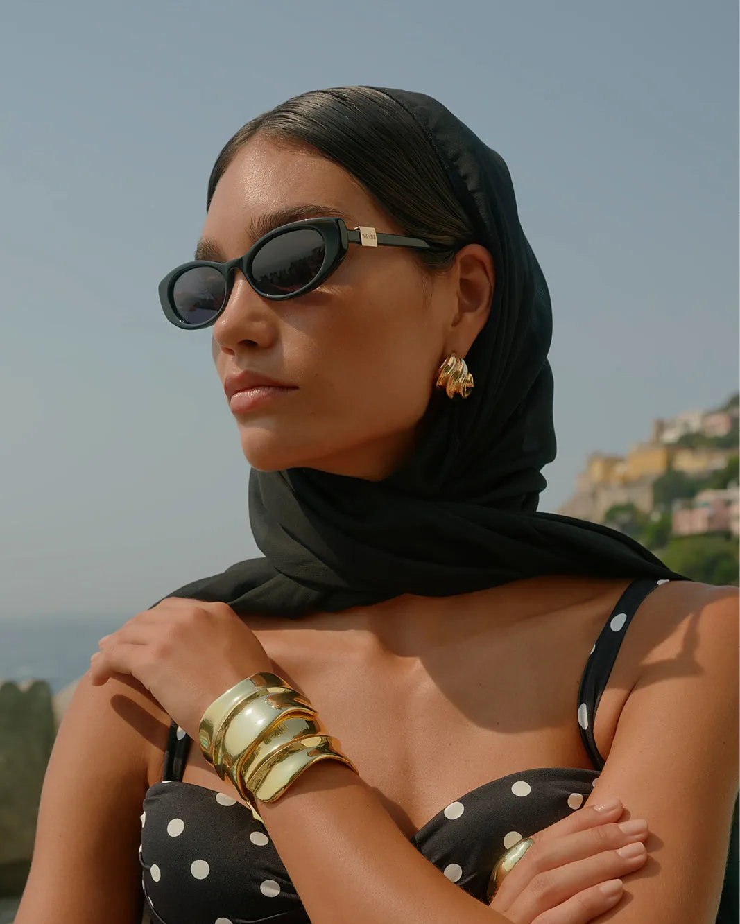 RAVEN EARRINGS - GOLD sold by Billini product image thumbnail 2