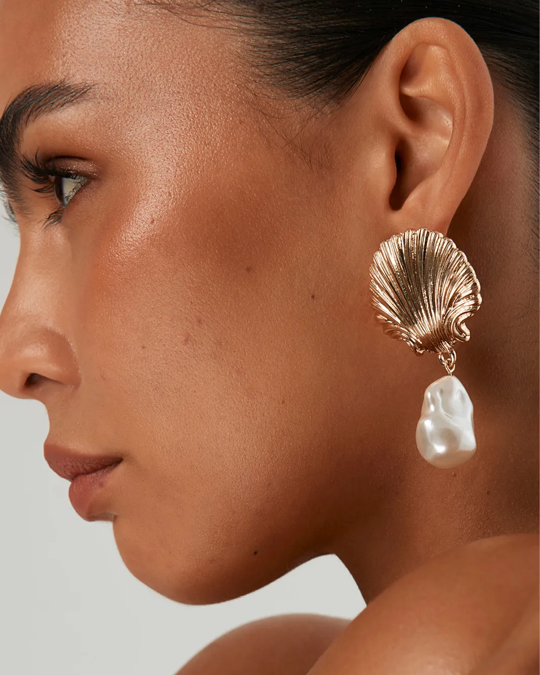 CLARA EARRINGS - GOLD-PEARL sold by Billini product image thumbnail 3