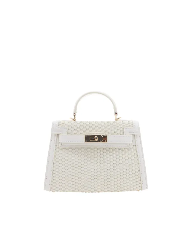 HARIETTE RAFFIA HANDLE BAG - CREAM RAFFIA-BONE sold by Billini