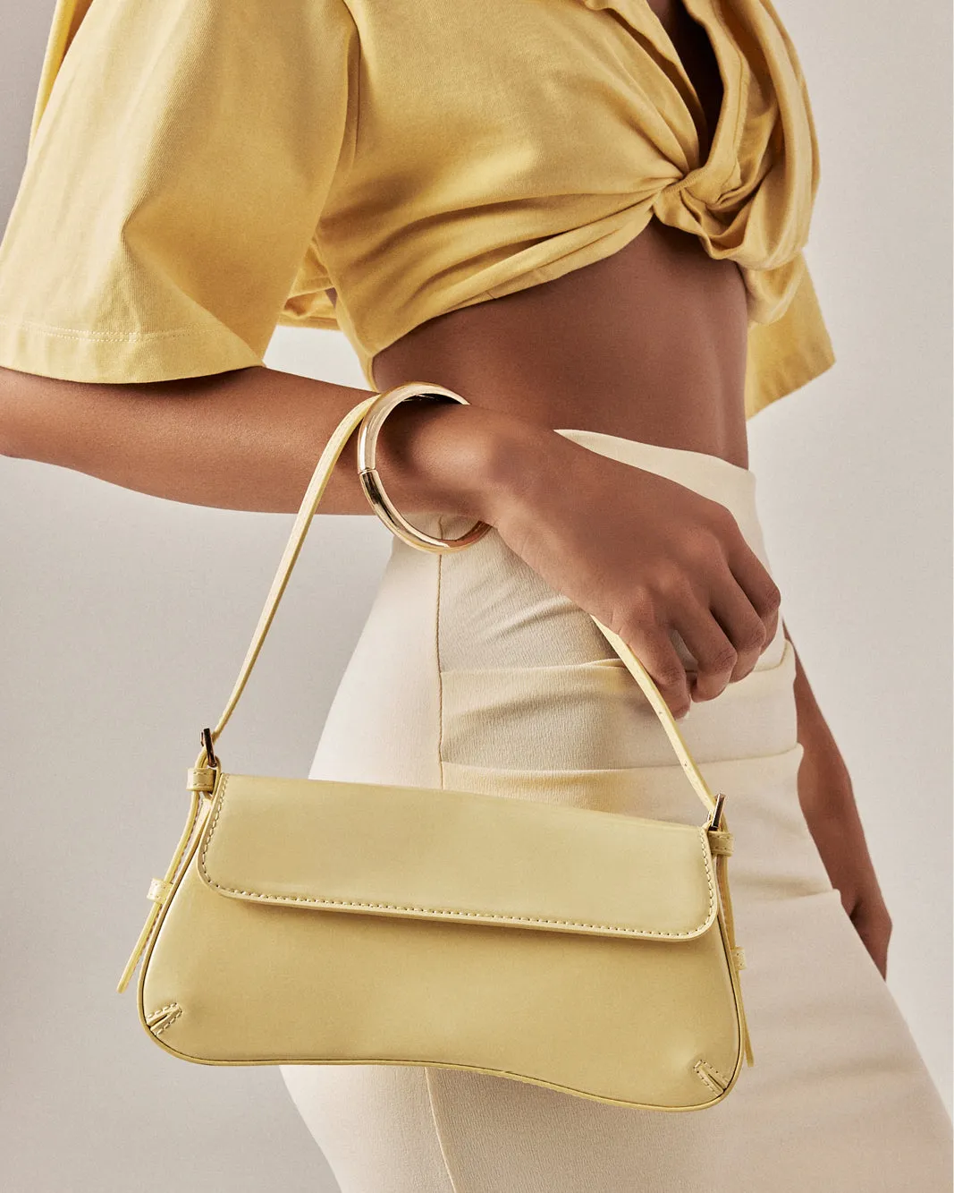 SABELLA SHOULDER BAG - LIMONCELLO PATENT-GOLD sold by Billini product image thumbnail 2