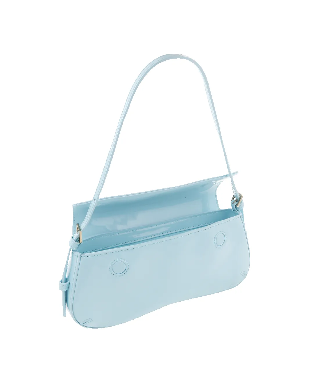 SABELLA SHOULDER BAG - SOFT BLUE PATENT-GOLD sold by Billini product image thumbnail 4