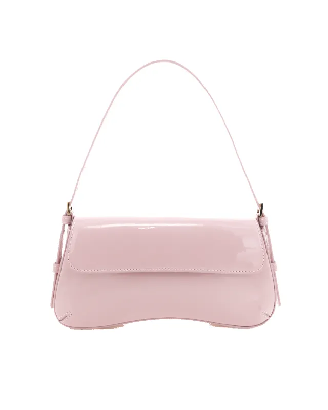 SABELLA SHOULDER BAG - BALLET PINK PATENT-GOLD sold by Billini