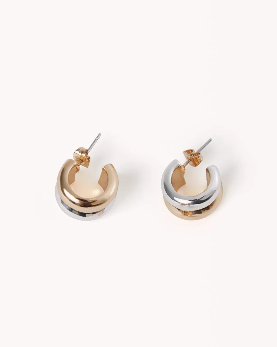 RIVER EARRINGS - GOLD-SILVER sold by Billini