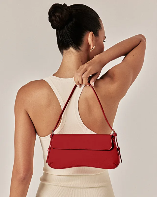 SABELLA SHOULDER BAG - CHILLI PATENT-GOLD sold by Billini