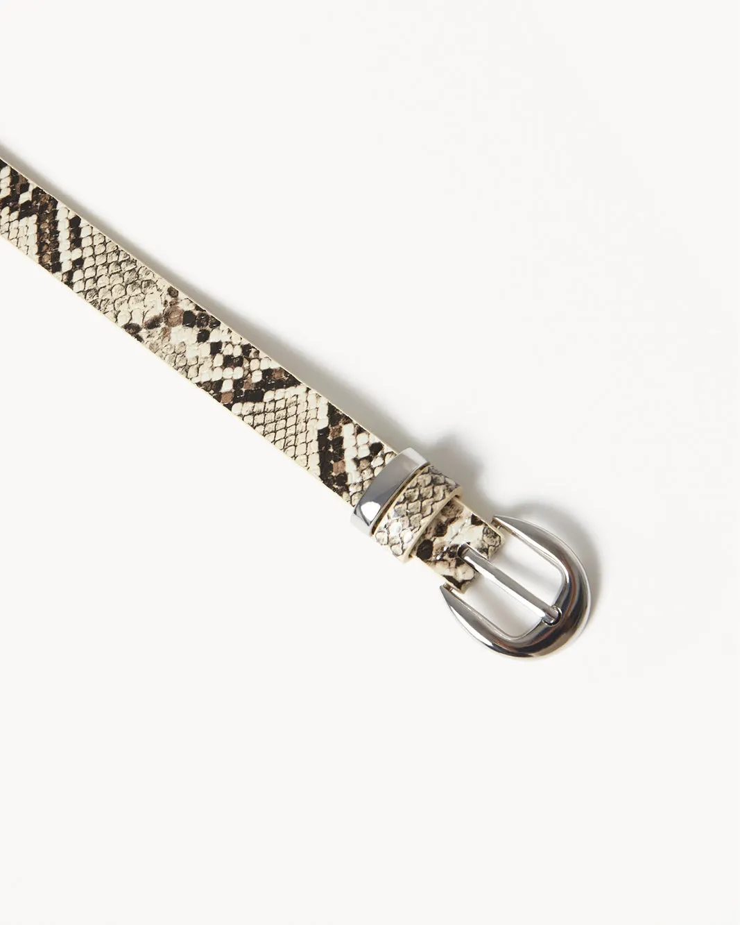 BELLA BELT - CREAM SNAKE-SILVER sold by Billini product image thumbnail 3