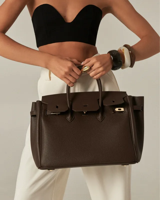 HAMPTON LARGE BAG - CHOCOLATE PEBBLE sold by Billini