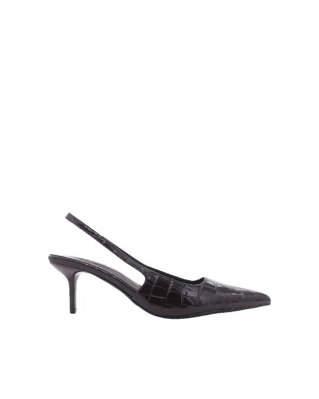 NAVEAH - DARK CACAO PATENT CROC sold by Billini