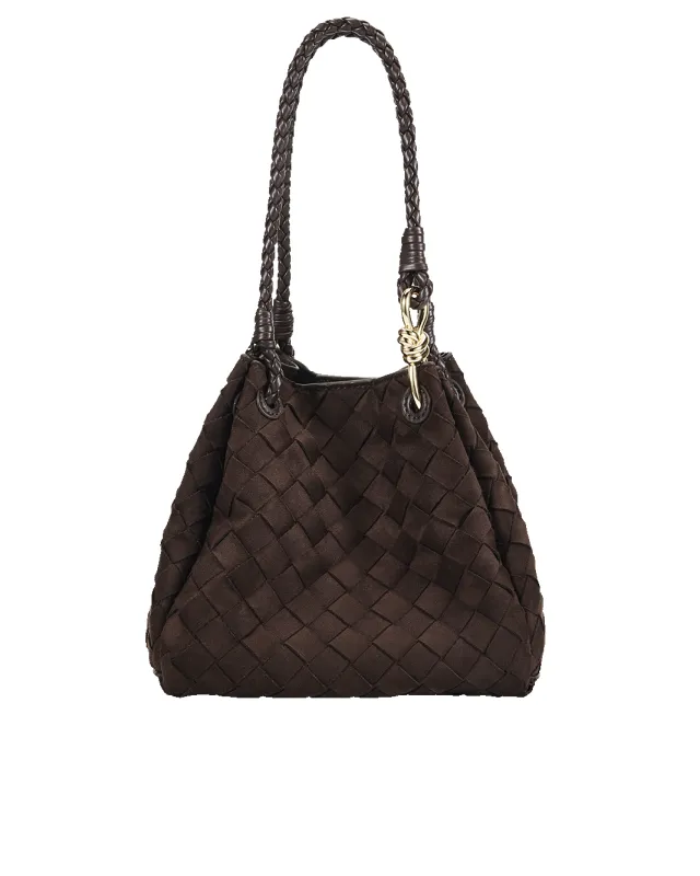 MINI LENI BAG - DARK CACAO SUEDE made by Billini