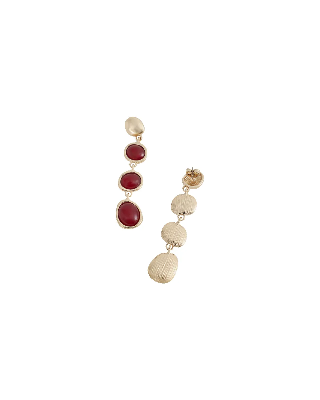 TAYLOR EARRINGS - GOLD-BURGUNDY sold by Billini product image thumbnail 3
