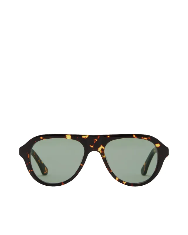 THE RILEY - AMBER TORT-LIGHT GREEN made by Banbe Eyewear