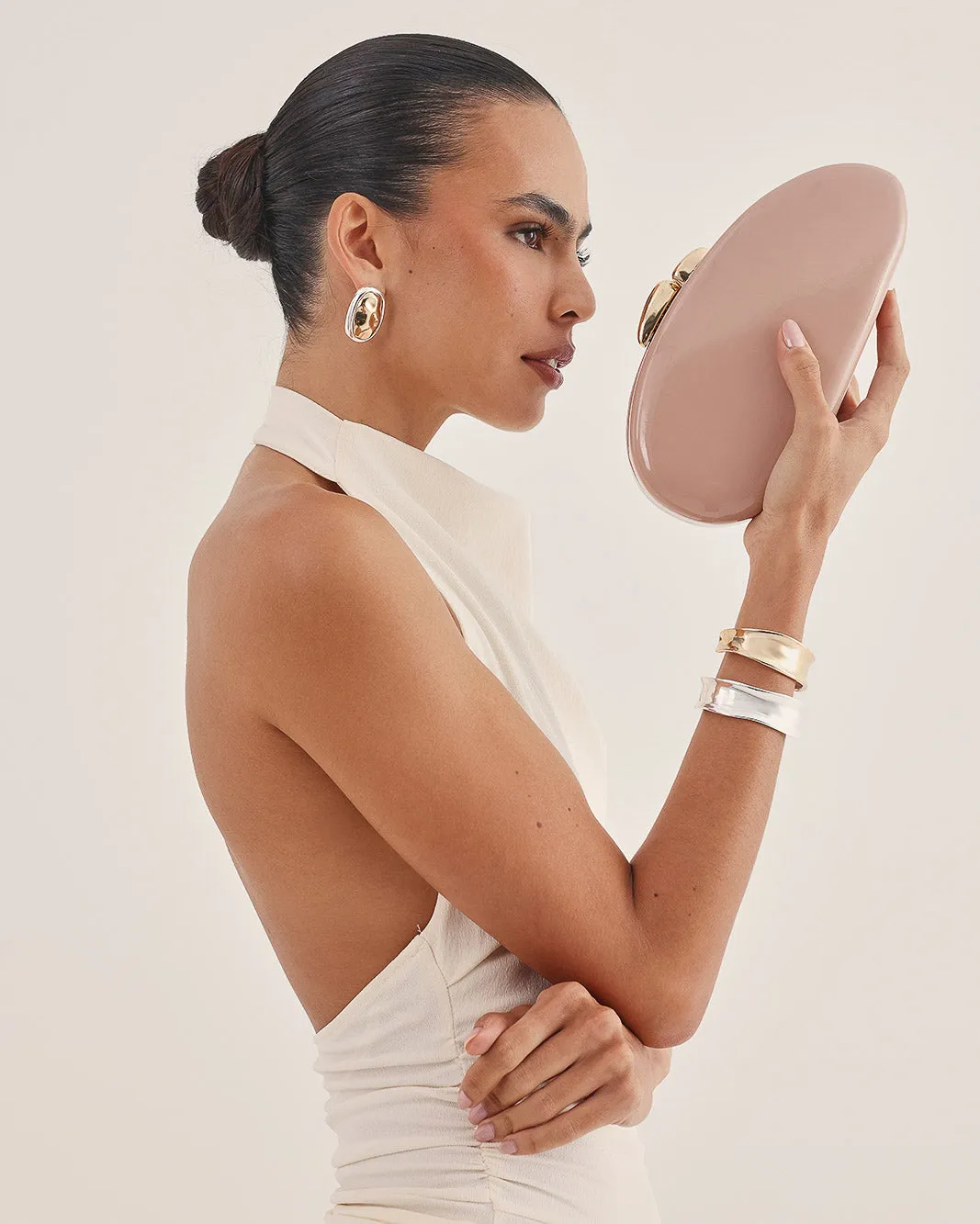 ANGIE CLUTCH BAG - CAFE AU LAIT sold by Billini