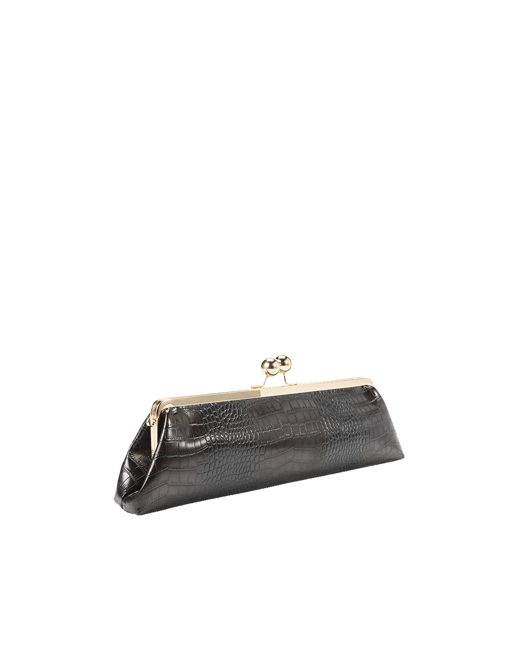ABIGAIL CLUTCH BAG - DARK CACAO CROC sold by Billini product image thumbnail 3