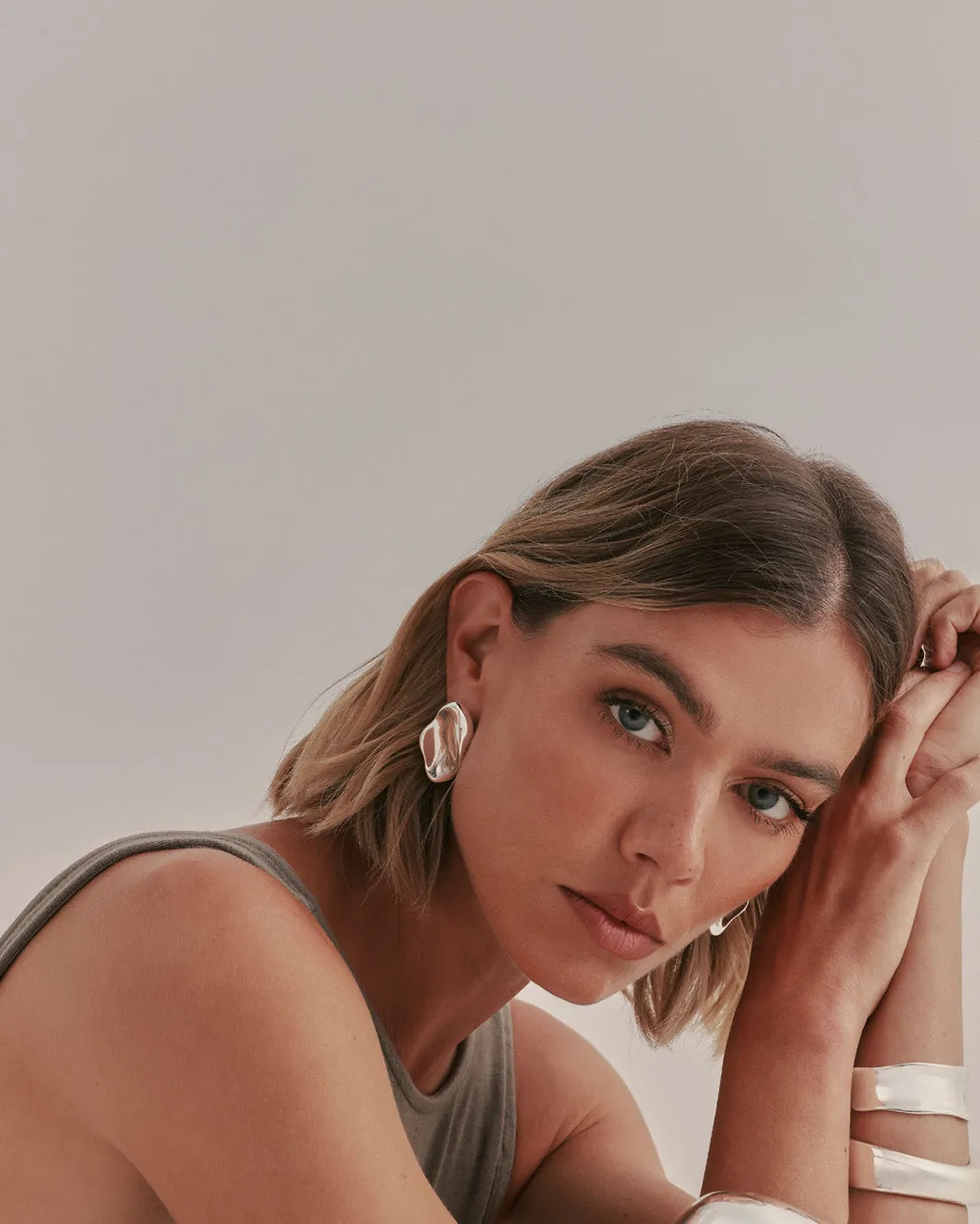 PENELOPE EARRINGS - GOLD sold by Billini product image thumbnail 4