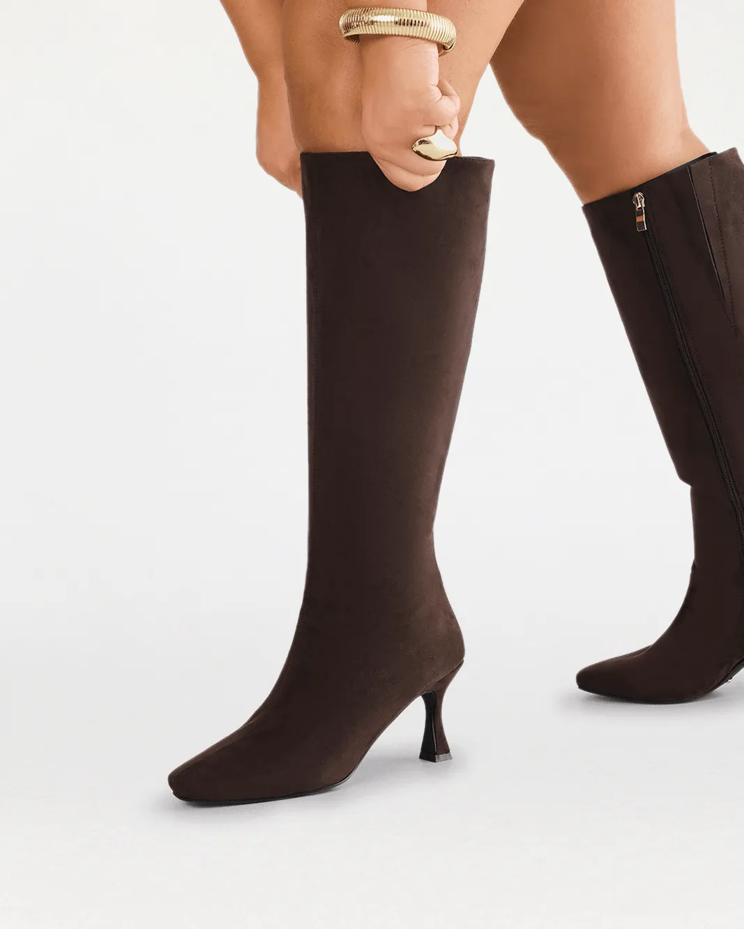 CORBIN EXTENDED CURVE - DARK CACAO SUEDE sold by Billini product image thumbnail 2