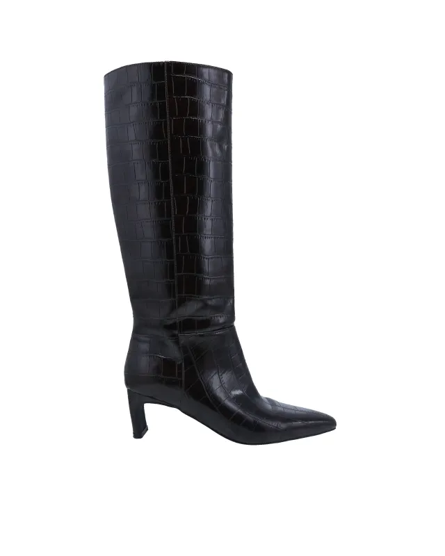 ROCKY EXTENDED CURVE - BLACK CROC made by Billini