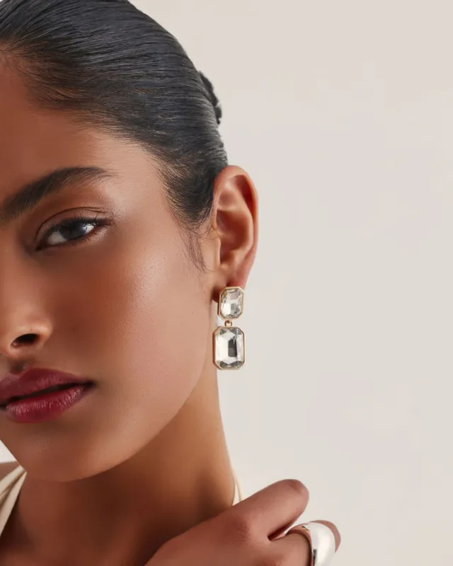 MATILDA EARRING - GOLD-DIAMANTE made by Billini