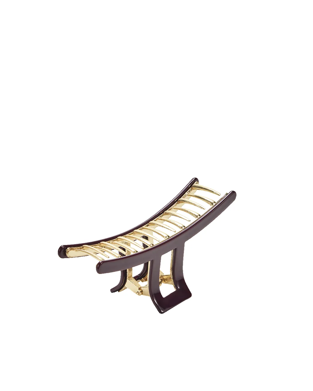 RESIN METAL CLAW CLIP - DARK CHERRY-GOLD sold by Billini product image thumbnail 3