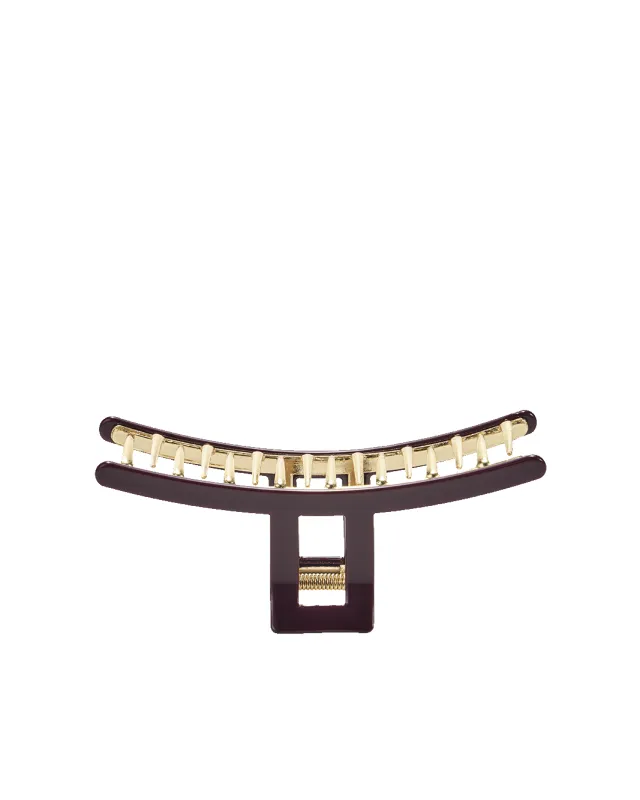 RESIN METAL CLAW CLIP - DARK CHERRY-GOLD made by Billini