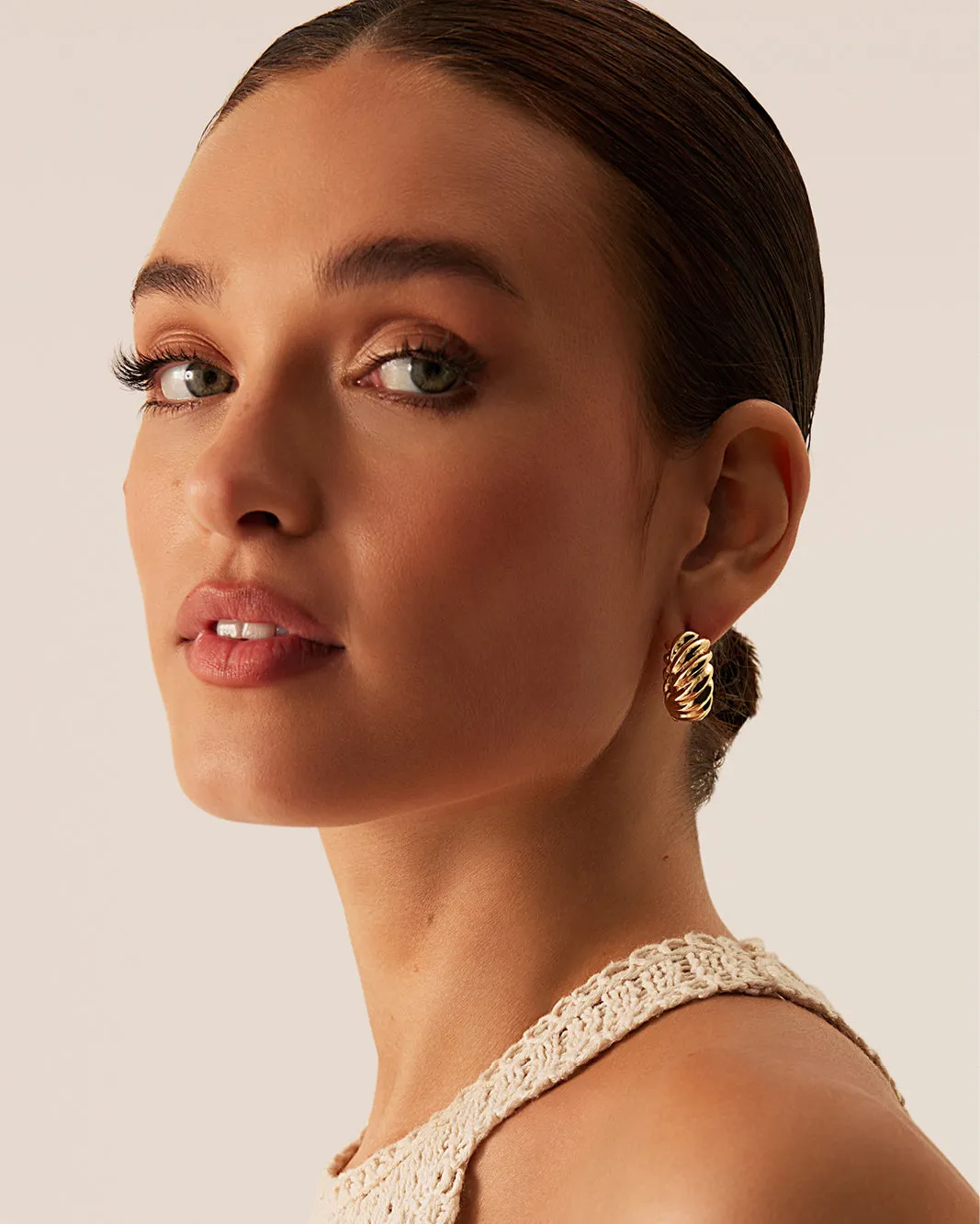 AURELIE EARRINGS - GOLD sold by Billini product image thumbnail 4