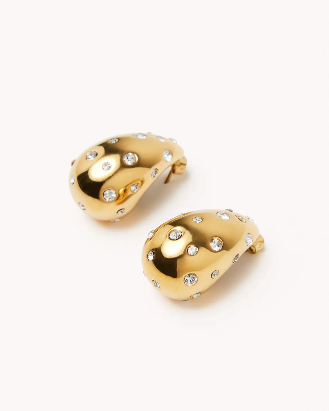 GIO EARRING - GOLD-SILVER DIAMANTE sold by Billini product image thumbnail 2