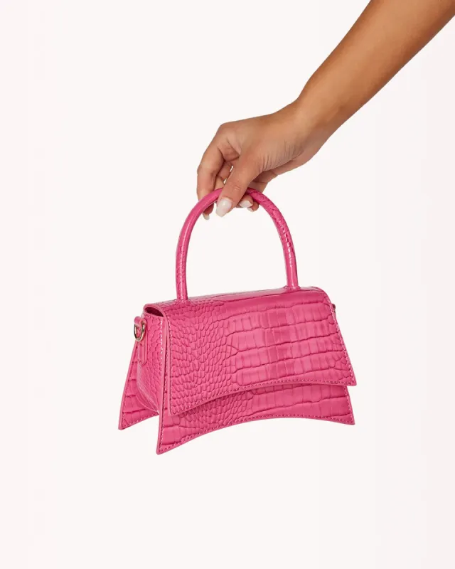 ADELE CROSS BODY BAG - FUCHSIA CROC sold by Billini