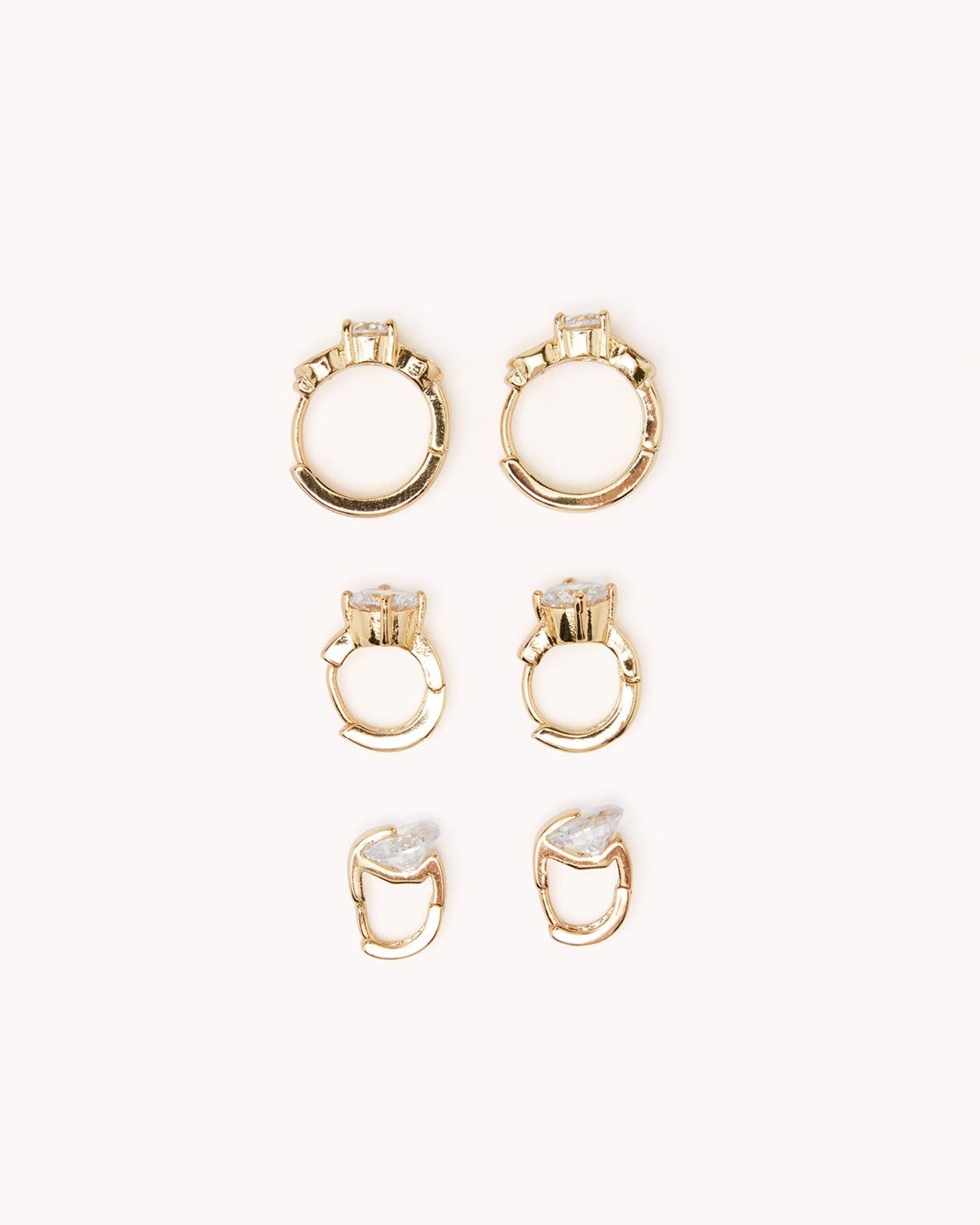 INDIGO EARRING 3 PACK - GOLD PLATED 18K-DIAMANTE sold by Billini product image thumbnail 2