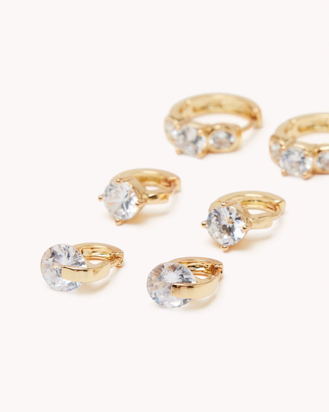 INDIGO EARRING 3 PACK - GOLD PLATED 18K-DIAMANTE sold by Billini product image thumbnail 3