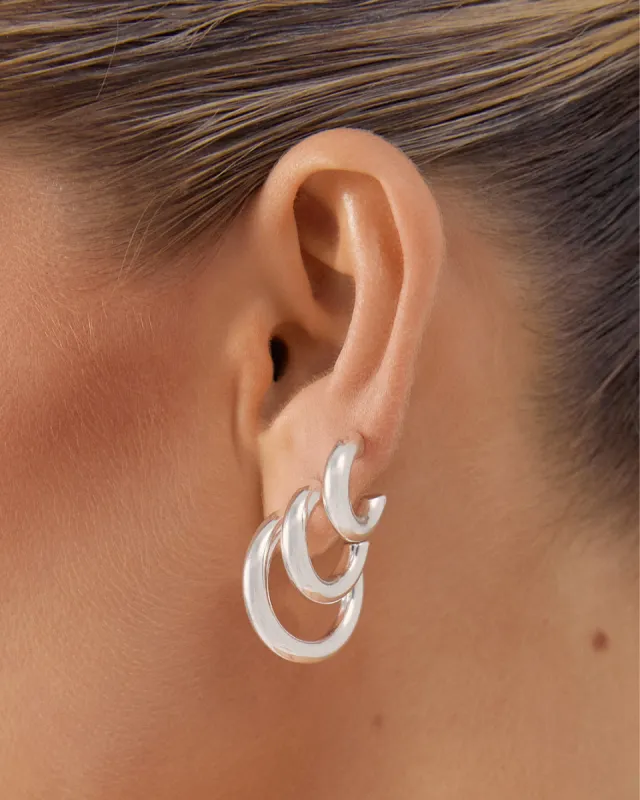 GARDA EARRING 3 PACK - STERLING SILVER sold by Billini