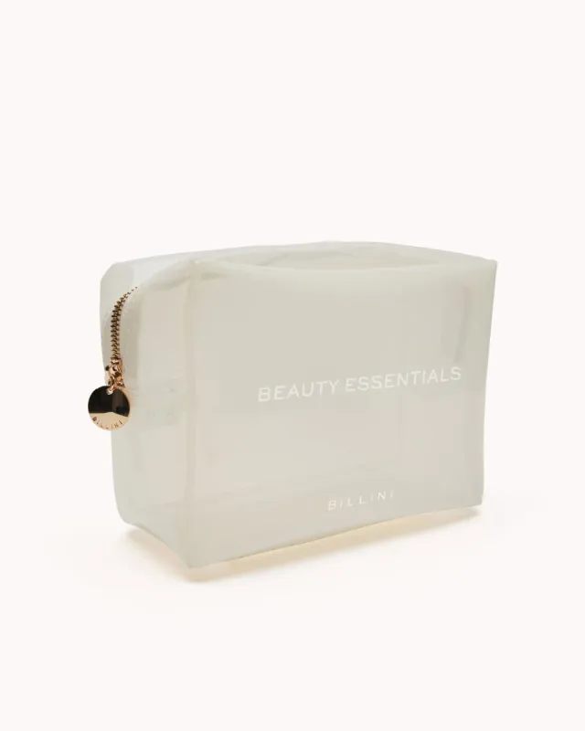 BEAUTY ESSENTIALS CASE - CLEAR MILK sold by Billini