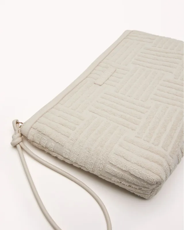 HOLLY CLUTCH BAG - CREAM TERRY sold by Billini