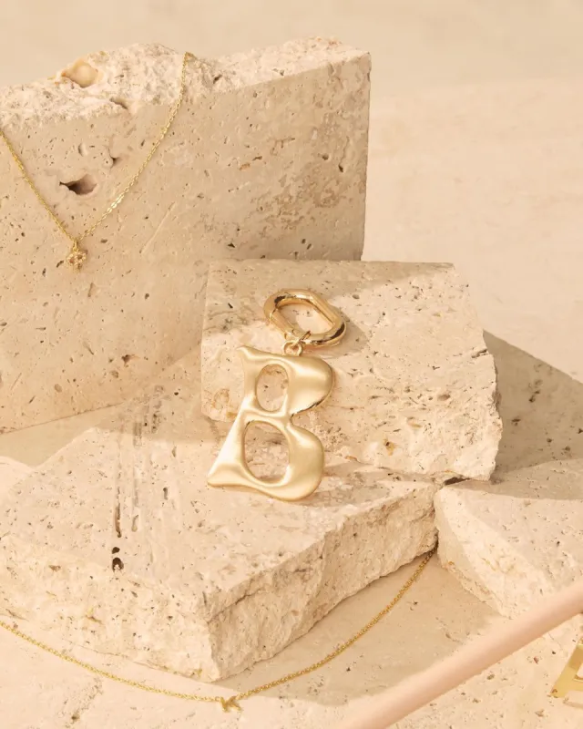 INITIAL KEY RING - GOLD made by Billini