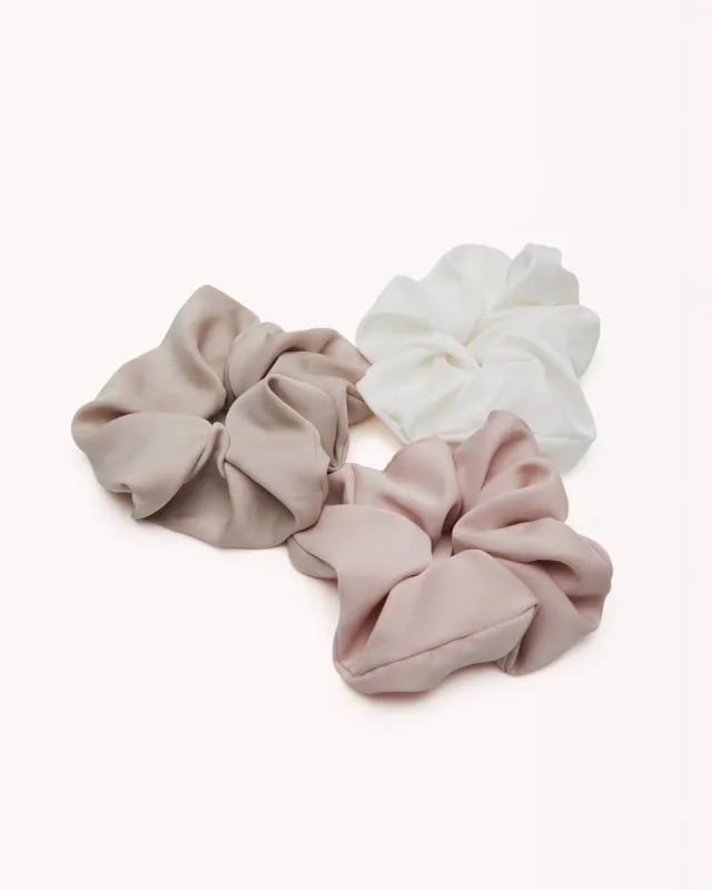 DOLLY SCRUNCHIE 3 PACK - TAUPE-BONE-BLUSH sold by Billini